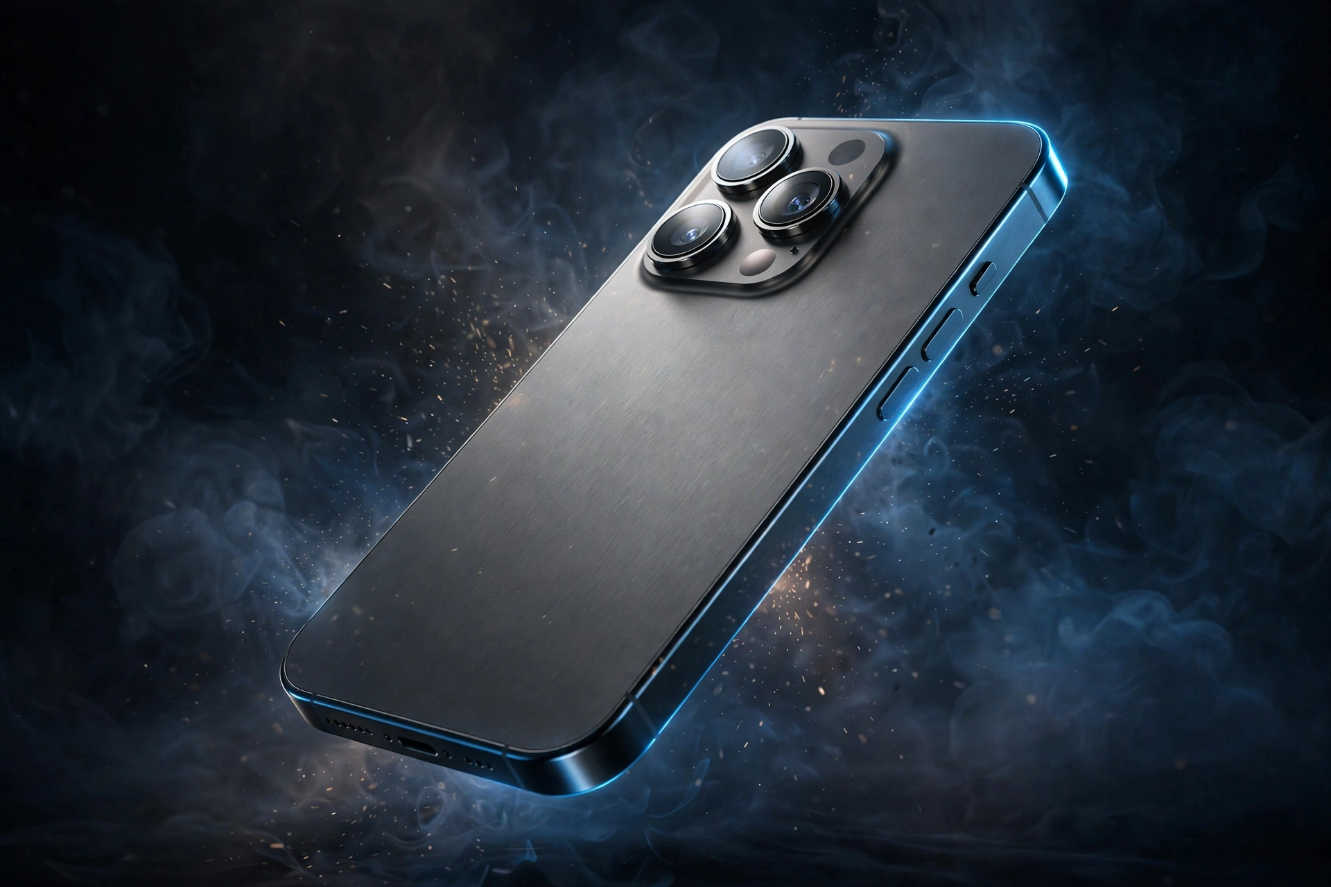 iPhone 18 Pro in premium titanium on a dark background